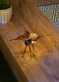 Solar Butterfly Glow Bug Figurine - Best Outdoor Garden Decor for Nighttime Glow