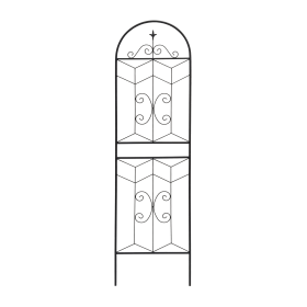 4 Pack Metal Garden Trellis 71" x 19.7" Rustproof Trellis for Climbing Plants Outdoor Flower Support Black