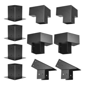 4x4 Inch Pergola Bracket Kit Inner 3.5x3.5 3- and 4-Way Brackets for Gazebo