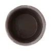Set of 2 Black Scalloped Cement Flower Pots - Stylish Planters for Home and Garden