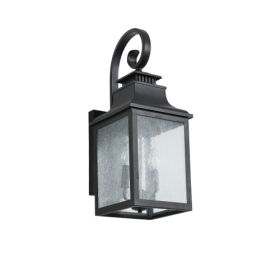 Large Outdoor Wall Light With Glass Supports Many Types Of Bulbs In 1 Pack Unavailable Platforms- Temu (Color: black)